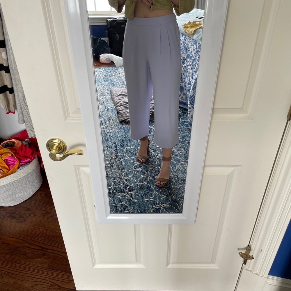 Purple J Crew High Rise Wide Legged Pant